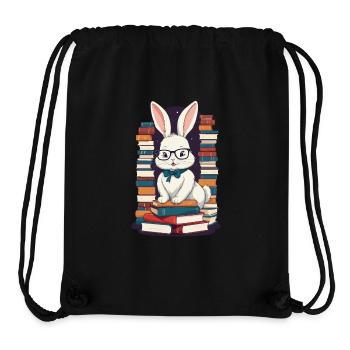 Reading bunny Enthusiastic book lover - Stanley/Stella Recycled Gym Bag - black - Front