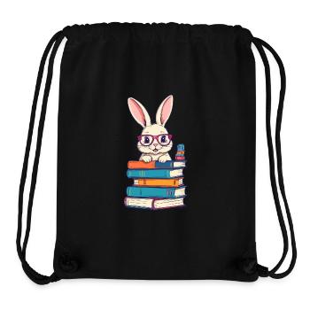 Reading Bunny Enthusiastic Book Lover Perfect - Stanley/Stella Recycled Gym Bag - black - Front