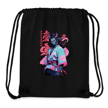 Samurai Oni Yokai Aesthetic Vaporwave Style - Stanley/Stella recycelter Gym Bag - Schwarz - Vorne