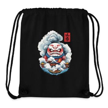 Japanese Daruma Aesthetic Yokai Design - Stanley/Stella Recycled Gym Bag - black - Front