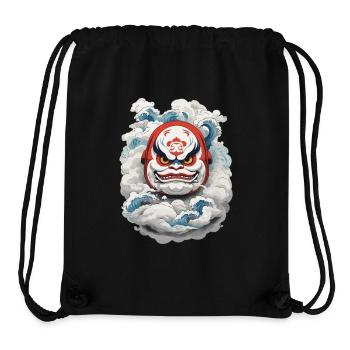 Japanischer Daruma Aesthetic Yokai Vintage - Stanley/Stella recycelter Gym Bag - Schwarz - Vorne