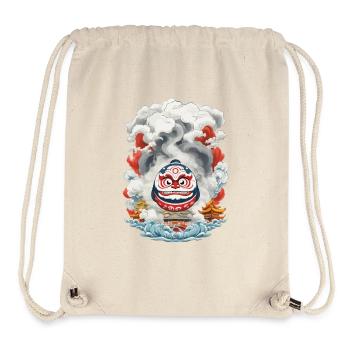 Japanese Daruma Aesthetic Yokai Vintage - Stanley/Stella Recycled Gym Bag - natural - Front