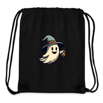 Funny Witch Ghost Witch Broom Halloween Party - Stanley/Stella Recycled Gym Bag - black - Front