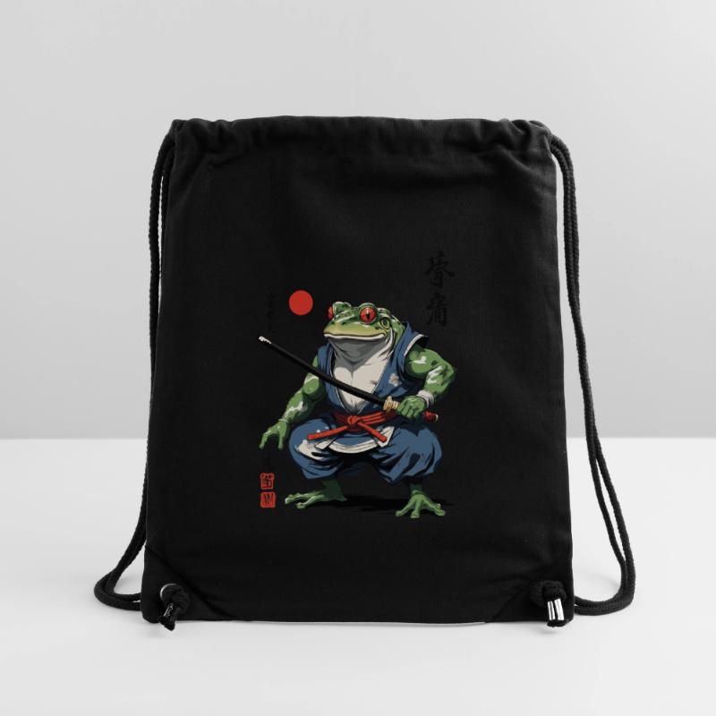 Samurai Frog Vintage Ukiyo-e Style Artwork Stanley/Stella Recycled Gym Bag