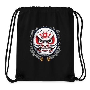 Japanischer Daruma Ästhetisches Vintage Design - Stanley/Stella recycelter Gym Bag - Schwarz - Vorne
