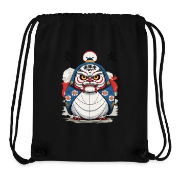 Japanischer Daruma Aesthetic Yokai Design - Stanley/Stella recycelter Gym Bag - Schwarz - Vorne