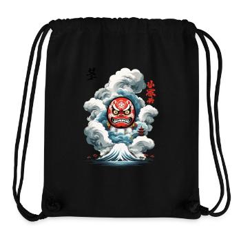 Japanischer Daruma Aesthetic Yokai Design - Stanley/Stella recycelter Gym Bag - Schwarz - Vorne