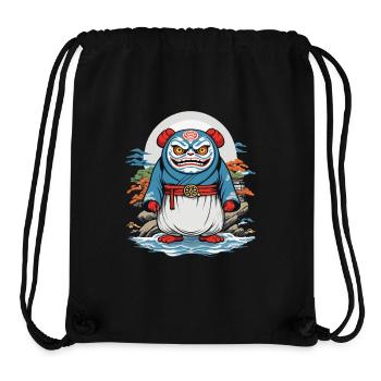 Japanischer Daruma Ästhetik Yokai Vintage - Stanley/Stella recycelter Gym Bag - Schwarz - Vorne
