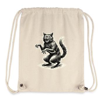Terrible Witch Cat Scary Horror Cat - Stanley/Stella Recycled Gym Bag - natural - Front