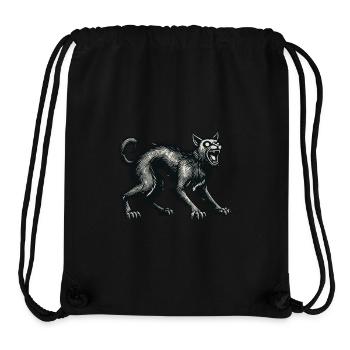 Creepy Black Witch Cat Scary Cat - Stanley/Stella Recycled Gym Bag - black - Front