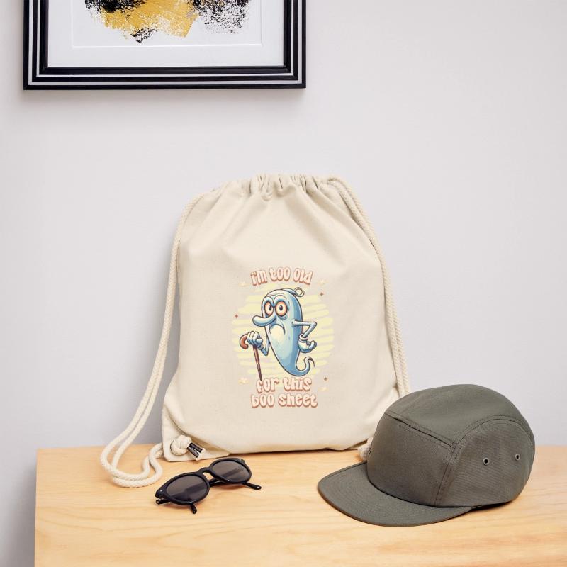 Drôle de dicton Design Grumpy Old Ghost Sac à cordon recyclé Stanley/Stella