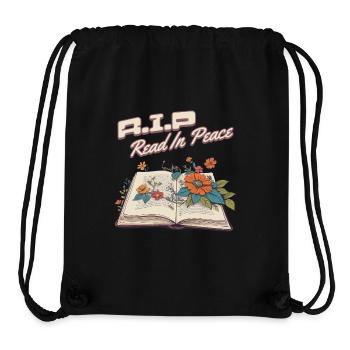 Drôle d’amateur de livres Design Lecture en paix - Sac à cordon recyclé Stanley/Stella - noir - Devant