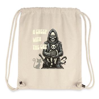 A scary with the cat Halloween motif - Stanley/Stella Recycled Gym Bag - natural - Front