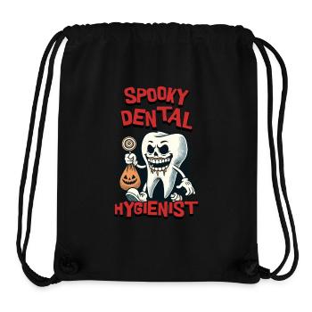 Motif d’Halloween d’hygiéniste dentaire effrayant - Sac à cordon recyclé Stanley/Stella - noir - Devant