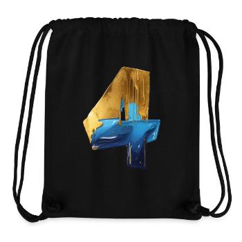 NR. 4 NUMMER 4 COOL 4. GEBURTSTAG - Stanley/Stella recycelter Gym Bag - Schwarz - Vorne