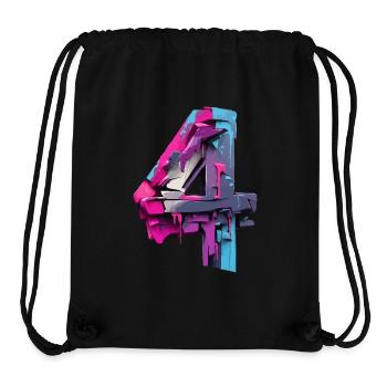 NUMMER 4 NR. 4 COOL 4. GEBURTSTAG - Stanley/Stella recycelter Gym Bag - Schwarz - Vorne