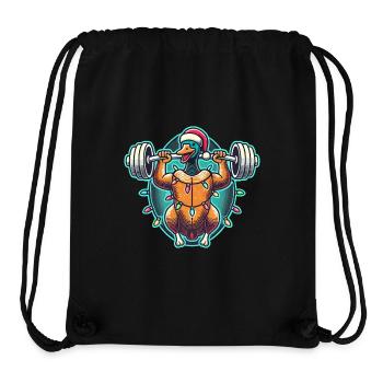 Lustige Weihnachtsgans Bodybuilding Weihnachten - Stanley/Stella recycelter Gym Bag - Schwarz - Vorne