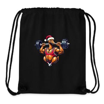 Lustige Weihnachtsgans Bodybuilding Motiv - Stanley/Stella recycelter Gym Bag - Schwarz - Vorne