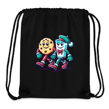 Biscuit and milk in a friendship march - Stanley/Stella Recycled Gym Bag - black - Front