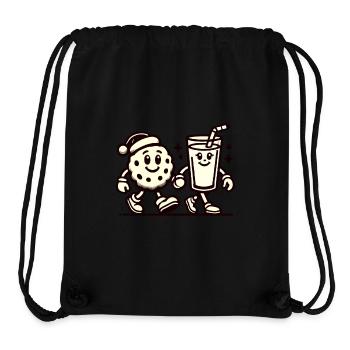 Christmas Vintage Biscuit And Milk Fun - Stanley/Stella Recycled Gym Bag - black - Front