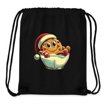 Merry Christmas Retro Cookie Design - Stanley/Stella Recycled Gym Bag - black - Front