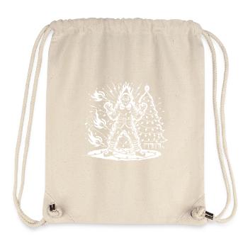 Funny Christmas horror Elf in flames - Stanley/Stella Recycled Gym Bag - natural - Front