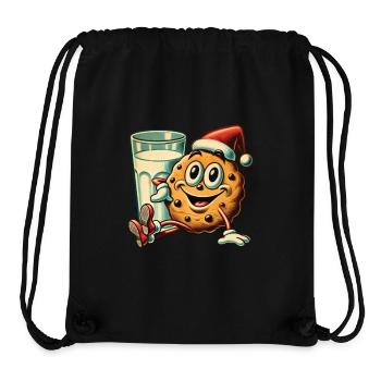 Christmas Retro Vintage Biscuit Style - Stanley/Stella Recycled Gym Bag - black - Front