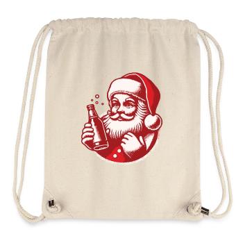 Christmas fun with Santa and drink - Stanley/Stella Recycled Gym Bag - natural - Front
