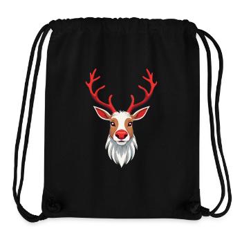 Fröhliches Rentier Weihnachten Motiv - Stanley/Stella recycelter Gym Bag - Schwarz - Vorne