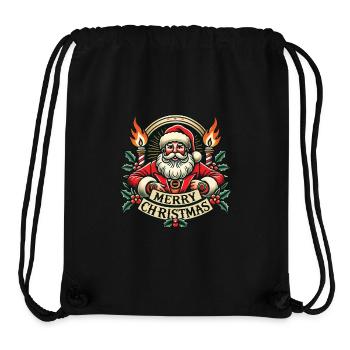 Tattoo Stil Weihnachten Streetwear Aesthetic - Stanley/Stella recycelter Gym Bag - Schwarz - Vorne