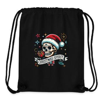 Streetwear Aesthetic Weihnachtsgeist Tattoo Stil - Stanley/Stella recycelter Gym Bag - Schwarz - Vorne