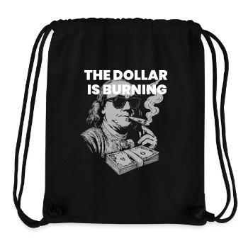 Weak Dollar - Ben Franklin is smoking dollars - Stanley/Stella Recycled Gym Bag - black - Front