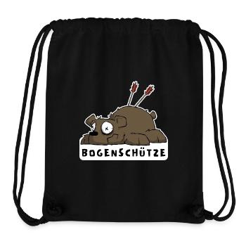 Lustiges Bogenschießen Motiv für Bogenschützen - Stanley/Stella recycelter Gym Bag - Schwarz - Vorne