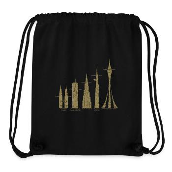 Höchste Wolkenkratzer Wolken Gebäude Mega Türme - Stanley/Stella recycelter Gym Bag - Schwarz - Vorne