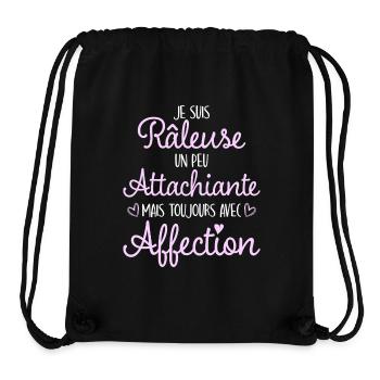 Madame Attachiante Humour Femme Raleuse - Sac à cordon recyclé Stanley/Stella - noir - Devant