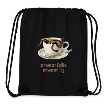 Salamandre du café 1 - Sac à cordon recyclé Stanley/Stella - noir - Devant