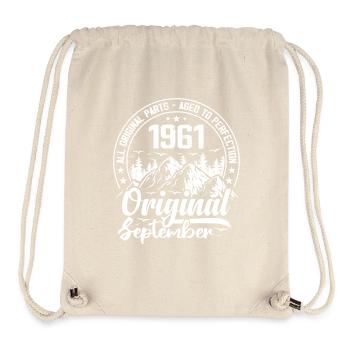 September 1961 Original: 63 Jahre Geburtstagsgeschenk - Stanley/Stella recycelter Gym Bag - Naturweiß - Vorne