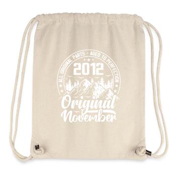 novembre 2012 Original 12 Ans Cadeau Anniversaire - Sac à cordon recyclé Stanley/Stella - blanc naturel - Devant