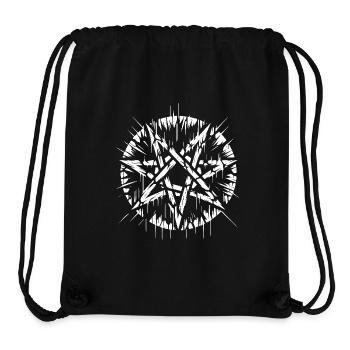 Pentagramme déchiré signe occulte - Sac à cordon recyclé Stanley/Stella - noir - Devant