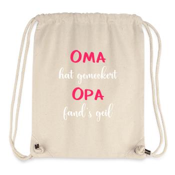 Oma & Opa pink - Stanley/Stella recycelter Gym Bag - Naturweiß - Vorne