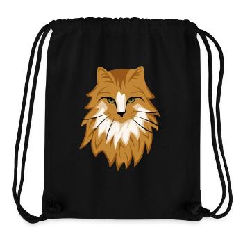 Braune Katze - Stanley/Stella recycelter Gym Bag - Schwarz - Vorne