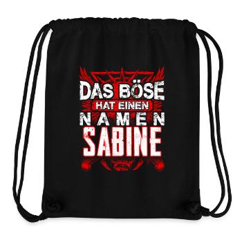 SABINE - böse - Stanley/Stella recycelter Gym Bag - Schwarz - Vorne