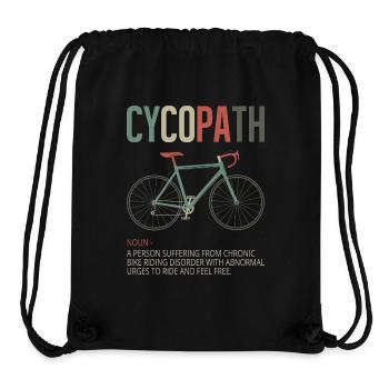 Cycopath - Stanley/Stella recycelter Gym Bag - Schwarz - Vorne