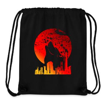 | LUNE DE SANG CADEAUX DE PLEINE LUNE ROUGE - Sac à cordon recyclé Stanley/Stella - noir - Devant