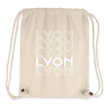Lyon Typo Grid - Stanley/Stella recycelter Gym Bag - Naturweiß - Vorne