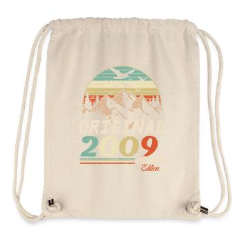 2009 vintage anniversaire rétro vintage cadeau - Sac à cordon recyclé Stanley/Stella - blanc naturel - Devant