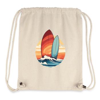 Surfbrett - Stanley/Stella recycelter Gym Bag - Naturweiß - Vorne