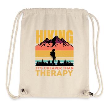 Wandern billiger als Therapie - Stanley/Stella recycelter Gym Bag - Naturweiß - Vorne
