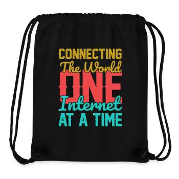 Connecting the World - Stanley/Stella recycelter Gym Bag - Schwarz - Vorne