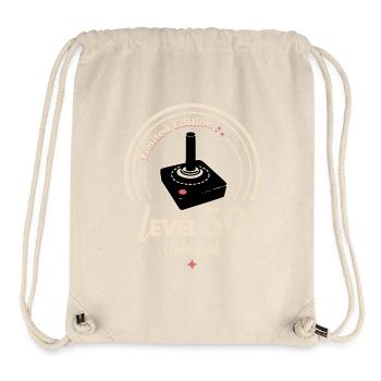 Design-Abzeichen Level 50 Retro-Konsole - Stanley/Stella recycelter Gym Bag - Naturweiß - Vorne